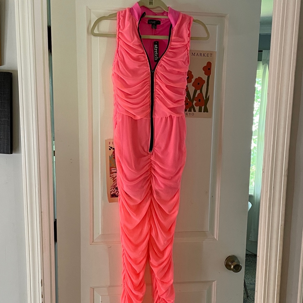Love Hot Pink Stretch Zip-Up